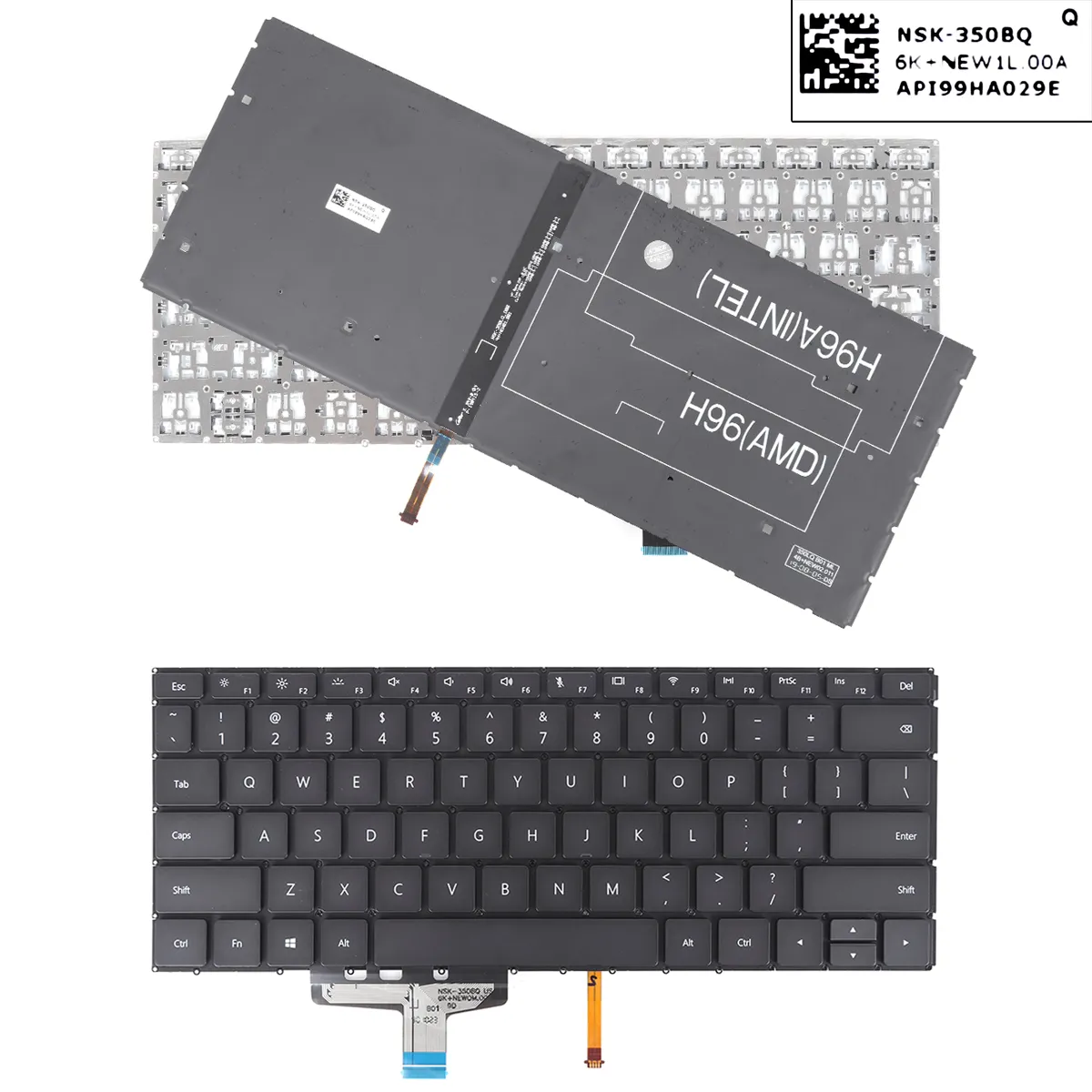 Picture of Huawei MateBook 13 WRT-W19 WRT-W29 VLT-W50 HN-W19L HN-W19R BLACK (Backlit Without FRAME，Win8)